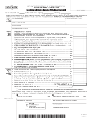 New Hampshire DP-87 Form