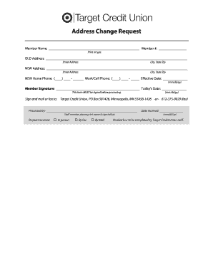 Address Change Request Form