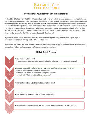 Professional Development Exit Ticket Protocol