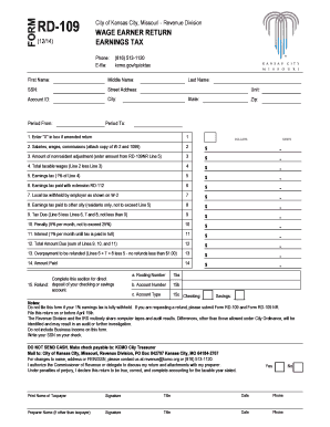 Kansas City Earnings Tax Return