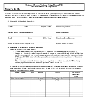 2015-16 Verificación de Dependiente