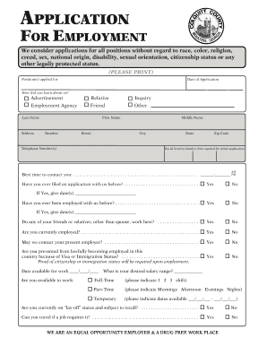 Employment Application Form