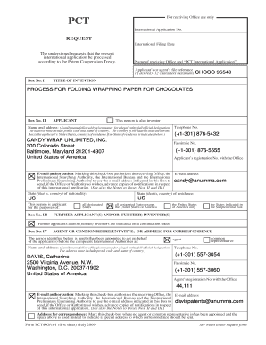 PCT International Application Form