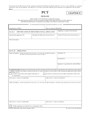 PCT Chapter II Demand Form