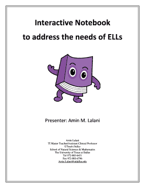 Interactive Notebook for ELLs