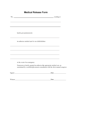 Medical Release Form