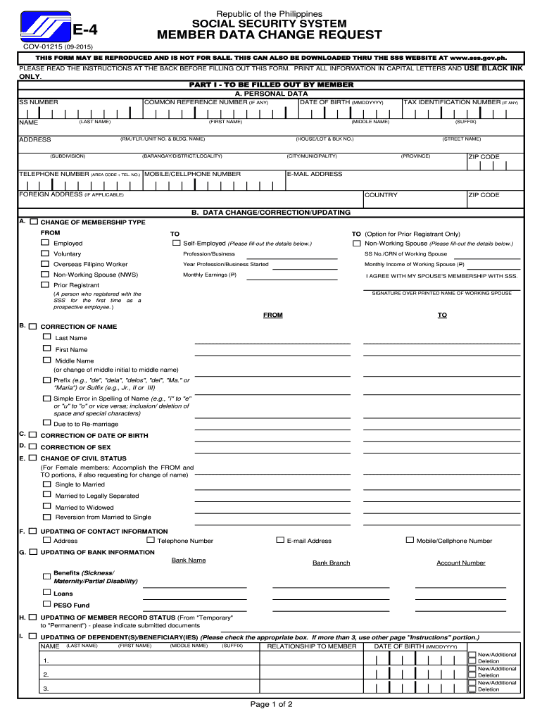 E4 Sss Form Fill Online Printable Fillable Blank PdfFiller