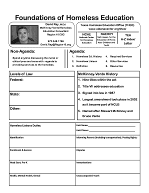 McKinney-Vento Homeless Education Form