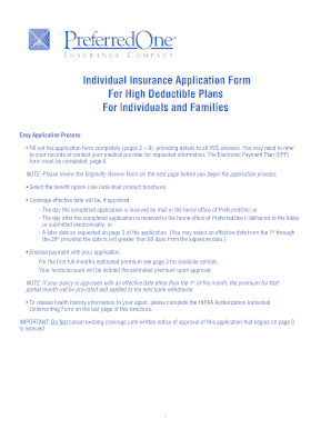 Individual Insurance Application Form