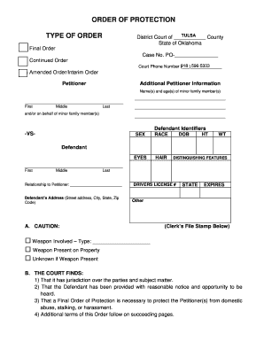 Oklahoma Order of Protection