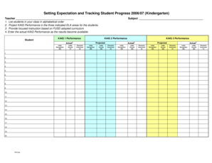 Student Progress Tracking Form