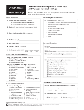 DRDP Access Information Page
