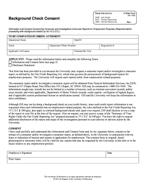 Background Check Consent Form