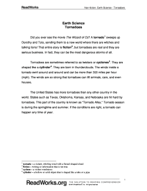 Earth Science - Tornadoes Quiz