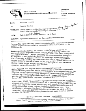 Florida Supervised Visitation Agreement