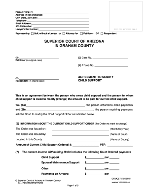 AGREEMENT TO MODIFY CHILD SUPPORT WHEN ALL PARTIES WILL SIGN AGREEMENT TO MODIFY. AGREEMENT TO MODIFY CHILD SUPPORT WHEN ALL PARTIES WILL SIGN AGREEMENT TO MODIFY