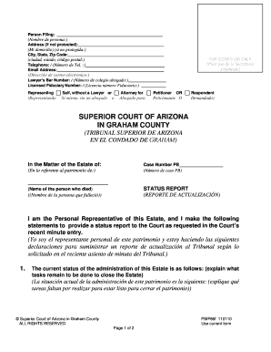 PROBATE STATUS REPORT - Graham County