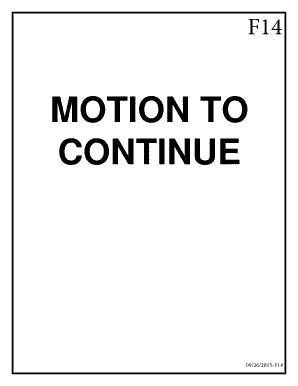 Motion and Order to Continue