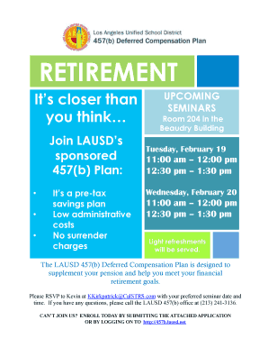 LAUSD 457(b) Deferred Compensation Plan Enrollment Form