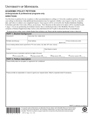 Academic Policy Petition Form