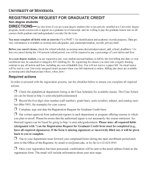 Registration Request for Graduate Credit