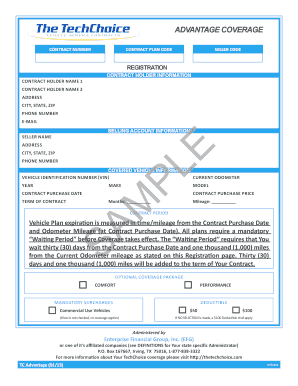 Vehicle Service Contract Agreement