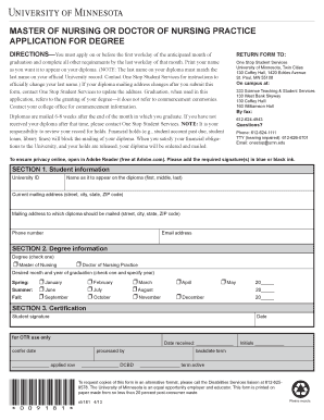 University of Minnesota Nursing Degree Application