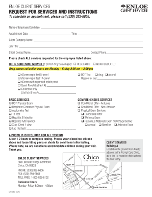 Enloe Client Services Request Form