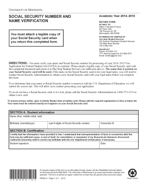 Name Verification Return Form