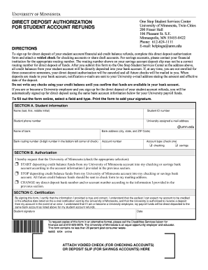 Direct Deposit Authorization Form