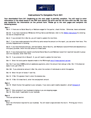 IRS Form 941 Instructions