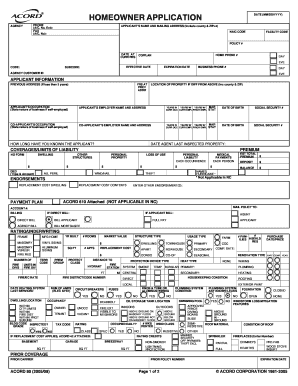 Homeowner Insurance Application Form