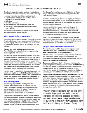 Disability Tax Credit Certificate