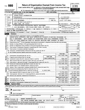IRS Form 990 2011