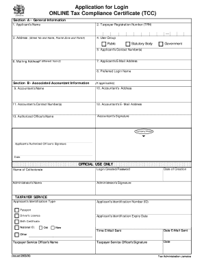 Jamaica Online Tax Compliance Certificate Application