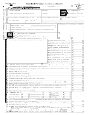 Arizona Form 140 Resident Personal Income Tax Return