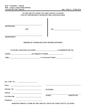 Consolidated Order Form