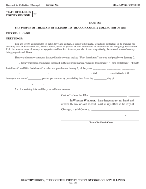 Warrant for Collection (Chicago)