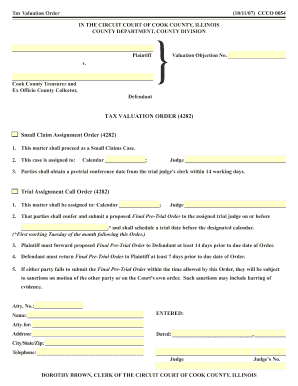 Tax Valuation Order