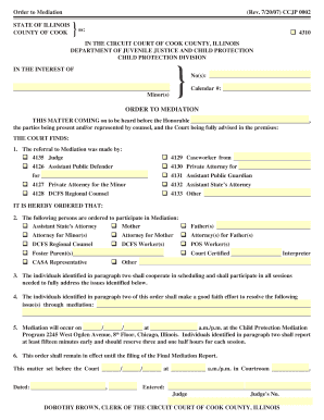 Order to Mediation