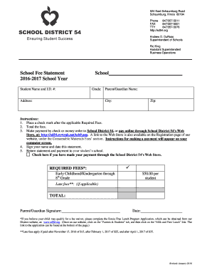 School Fee Statement