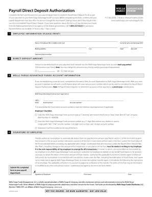 Payroll Direct Deposit Authorization Form