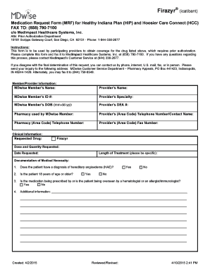 Medication Request Form for Firazyr