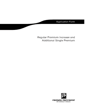 Regular Premium Increase Application Form