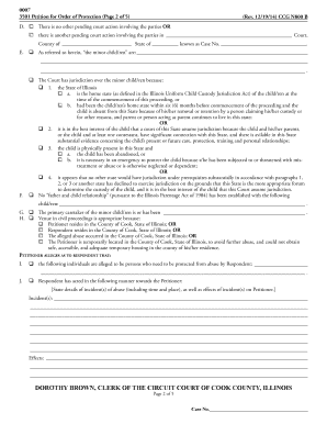 Illinois Order of Protection Petition