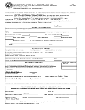 Indiana Property Tax Deduction Form