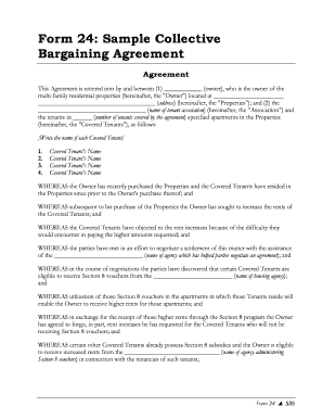 Sample Collective Bargaining Agreement Form 24