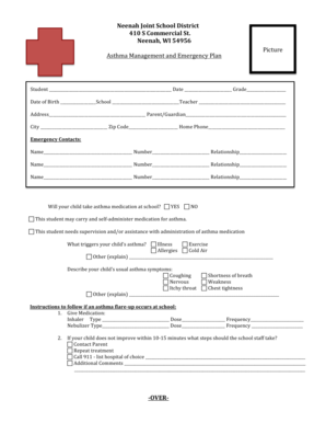 Asthma Management and Emergency Plan