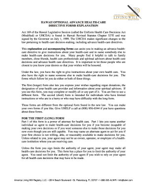 Hawaii Advance Health-Care Directive Form