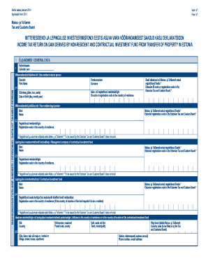 Estonian Income Tax Return on Property Transfer